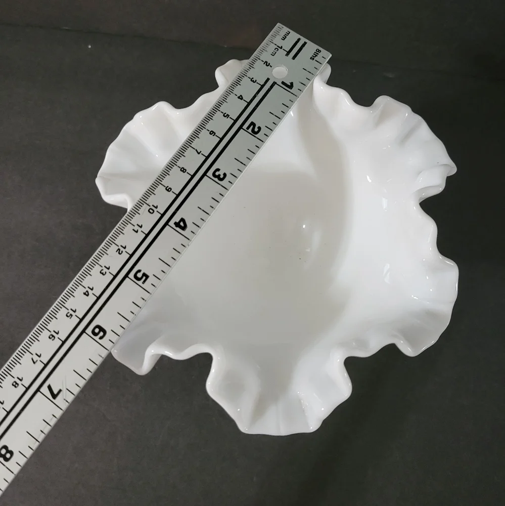 Vintage Fenton Hobnail Milk Glass Compote